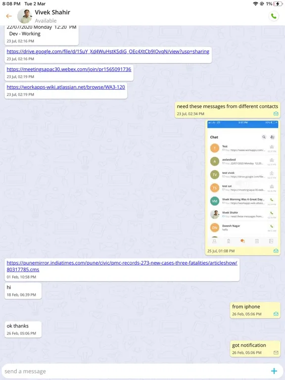 Zrzuty ekranu WorkApps iPad 